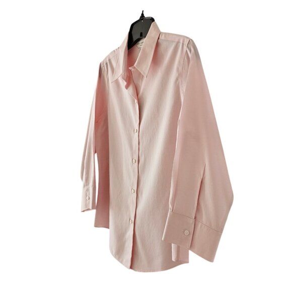 Petite Sophisticate Non-Iron Long Sleeve Button Down Shirt | NWT | SP | Pink - Picture 3 of 15